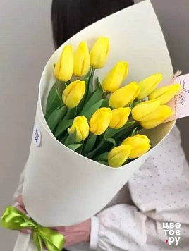Букет "15 желтых тюльпанов"